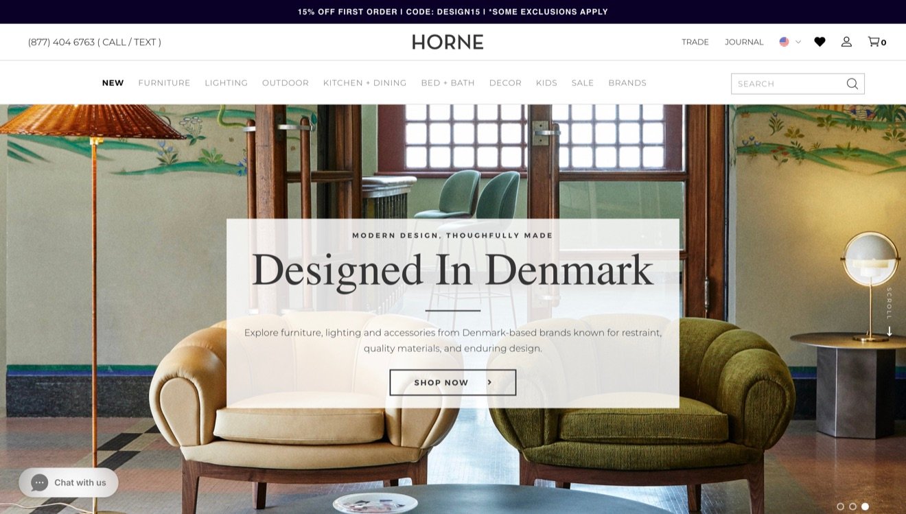 Horne storefront designed and built by TaskElevate